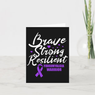 Fibromyalgie Krieger Brave Strong Resilient Fibro Karte