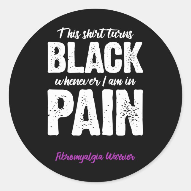Fibromyalgie Krieger Chronischer Schmerz Fibro Bew Runder Aufkleber (Vorderseite)