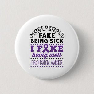 Fibromyalgie Krieger Fake gut Button
