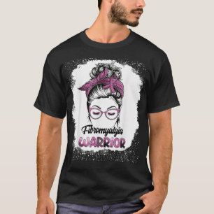Fibromyalgie Krieger gebleicht Messy Bun Survivor T-Shirt
