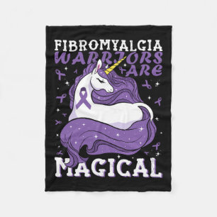 Fibromyalgie Krieger sind magische Einhornliebhabe Fleecedecke