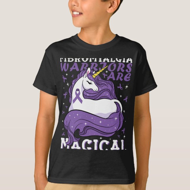 Fibromyalgie Krieger sind magische Einhornliebhabe T-Shirt (Vorderseite)