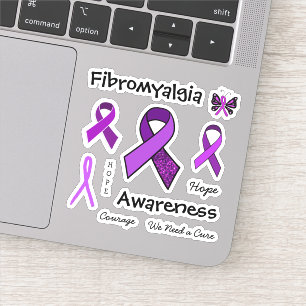 Fibromyalgie - Lila Sensibilisierungsketten Aufkleber