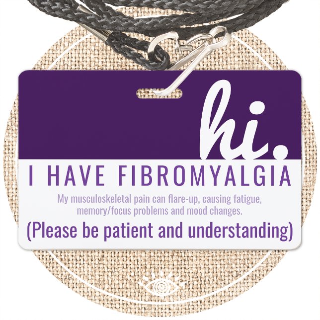 Fibromyalgie Patience pvc Abzeichen Ausweis (Von Creator hochgeladen)