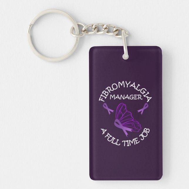 Fibromyalgie Purple Awareness Rubans Papillons (Devant)