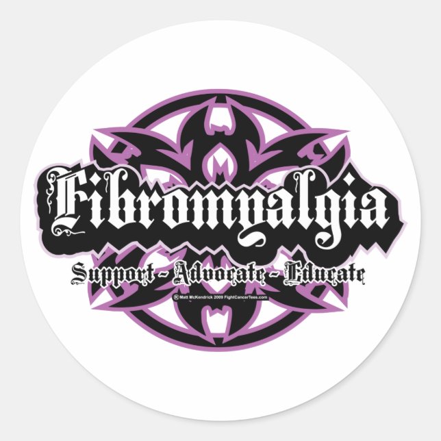 Fibromyalgie Runder Aufkleber (Vorderseite)