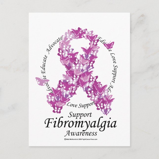 Fibromyalgie-Schleife Postkarte (Vorderseite)