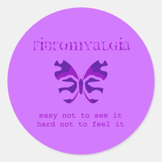 Fibromyalgie Sensibilisation Stickers Papillon pou (Devant)