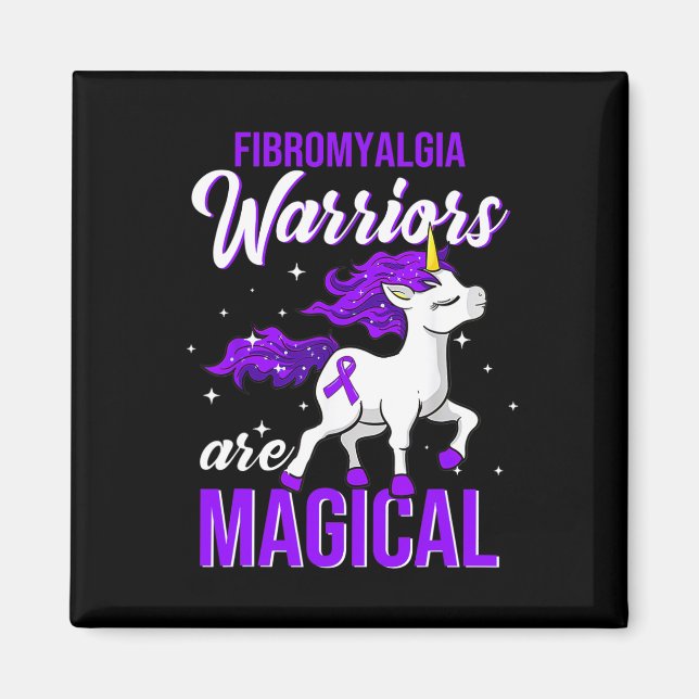 Fibromyalgie Sensibilisierungskampagne Spaß Einhor Magnet (Vorne)