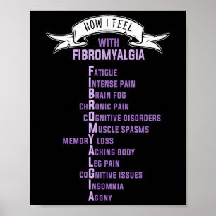 Fibromyalgie Spoonie &amp; Fibro-Bewusstsein, das  Poster