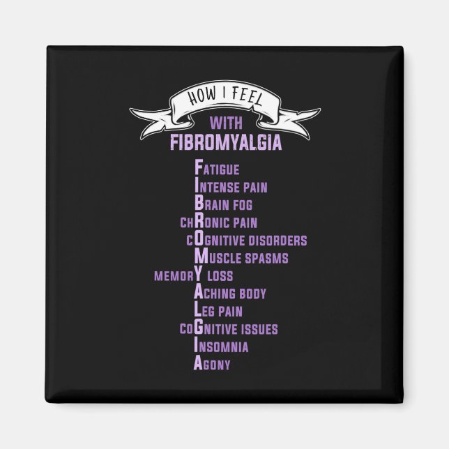 Fibromyalgie-Spoonie und Fibro-Bewusstsein Magnet (Vorne)