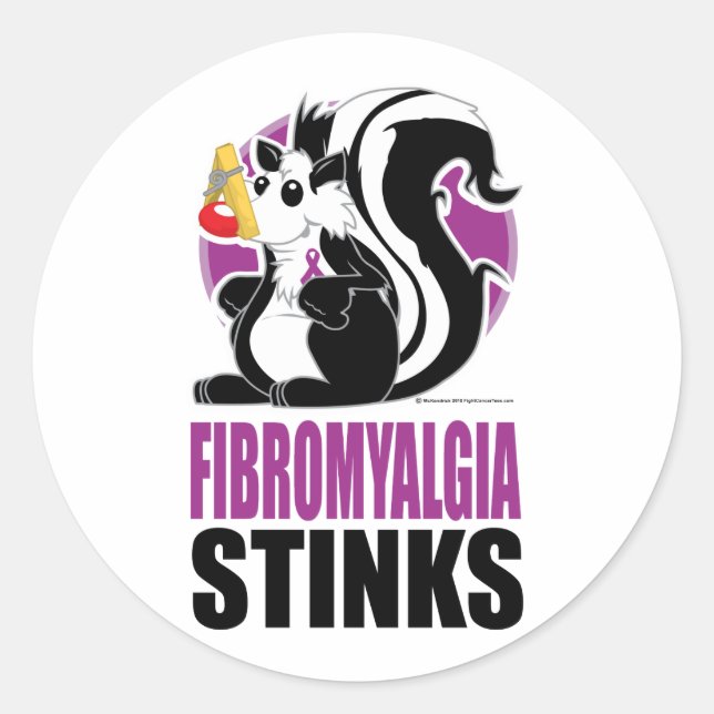 Fibromyalgie Stinks Runder Aufkleber (Vorderseite)