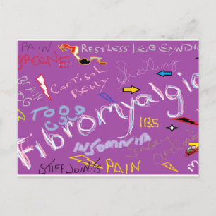Fibromyalgie Symptome Postkarte
