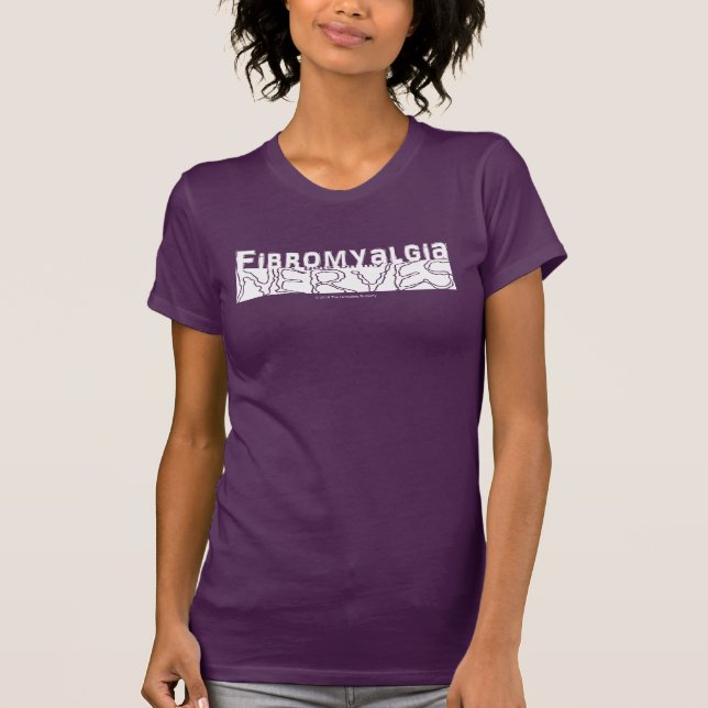 Fibromyalgie wird auf der weißen Grafik meiner Ner T-Shirt (Vorderseite)