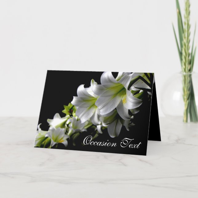 Ficelle du lis blanc/de votre carte de voeux (Devant)