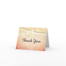 Ficelle romantique de note de Merci de lumières