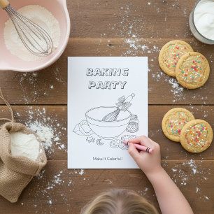 Fiche d'activité de fête de pâtisserie   Carte de 