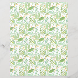 Fiche de Feuilles verts et de papier à reliure