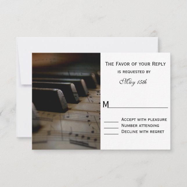 Fiche de piano Partition Musique Mariage Cartes RS (Devant)