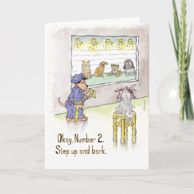 Fiche de police de chien - Carte d'anniversaire (Devant)