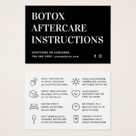 Fiche d'instruction d'injection Botox