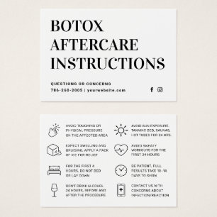 Fiche d'instruction d'injection Botox