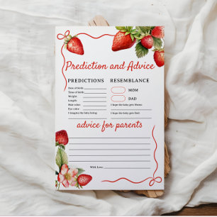 Fiche papier de la carte de jeu Prédictions et con