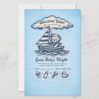 Fiches de papier pour Baby Shower