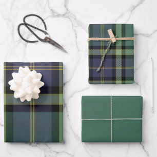 Fichten-Verpackungspapier Flachblatt-Set mit 3 Tei Geschenkpapier Set
