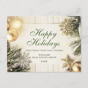 Fichtenzapfen Weihnachtsfeiertage Unternehmensgruß Postkarte