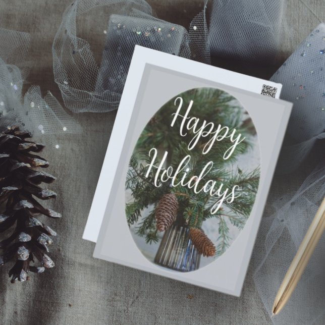 Fichtenzweig im skandinavischen Stil Postkarte (Von Creator hochgeladen)