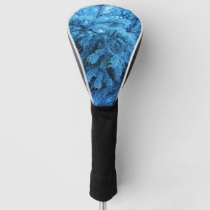 Fichtenzweige bedeckt mit Schnee und Frostkristall Golf Headcover