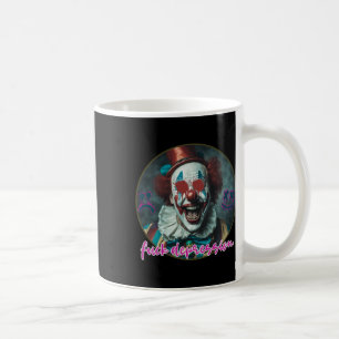 Fick Depression - Clown - Aufkleber für psychische Kaffeetasse