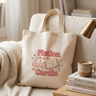Fiction ist mein Cardio - Lustiges Buchliebhaber Tragetasche