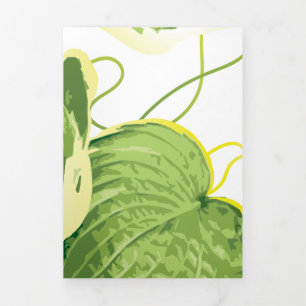 Ficus Pflanze 2 Dreifach Gefaltete Urlaubskarte