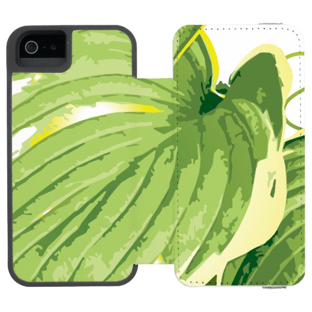 Ficus Pflanze 2 Incipio iPhone Geldbeutel-Hülle (Folio Geöffnet)