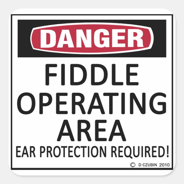 Fiddle-Arbeitsfläche Quadratischer Aufkleber (Vorderseite)