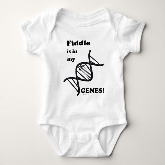 Fiddle ist in meinen Genen! Baby Strampler (Vorderseite)