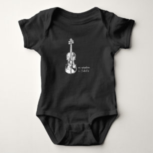 Fiddle Not Violin Bluegrass Country Music-Geschenk Baby Strampler