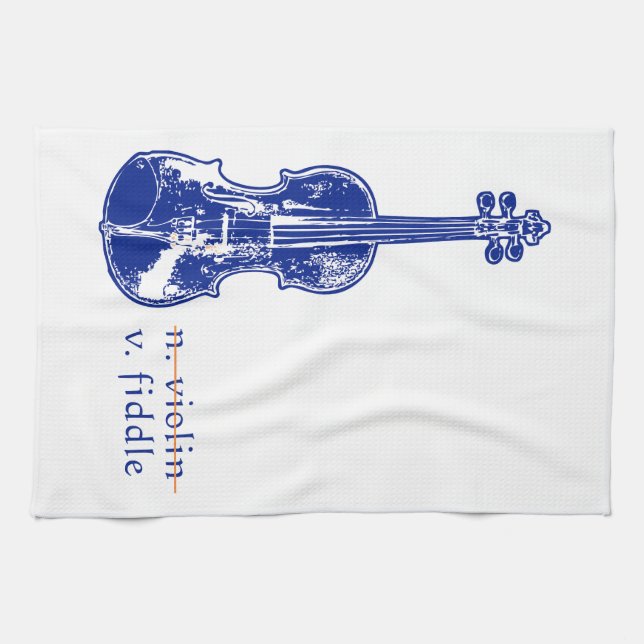 Fiddle Not Violin Bluegrass Country Music Gift Geschirrtuch (Horizontal)