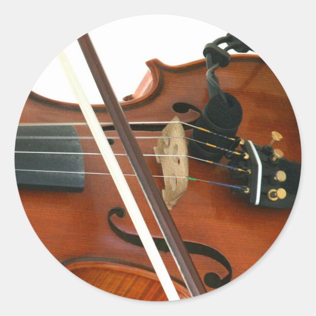 Fiddle Runder Aufkleber (Vorderseite)