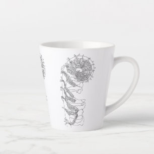 Fiddlehead Fern Illustration Milchtasse