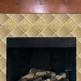Fiddlehead fern Tan Keramik Tile Fliese