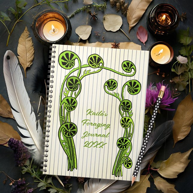 Fiddlehead Ferns Art Custom Spring Journal (Créateur téléchargé)