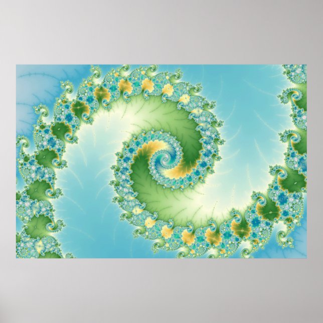 Fiddlehead - Fraktal Art Poster (Vorne)