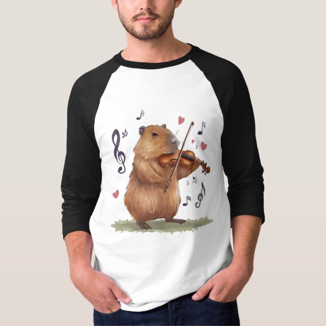 fiddler capybara T-Shirt (Vorderseite)