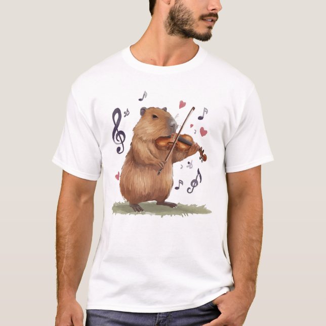 fiddler capybara T-Shirt (Vorderseite)