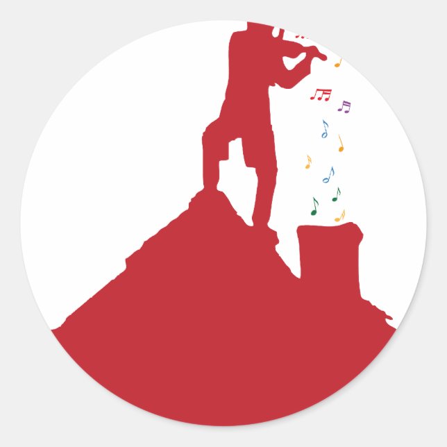 Fiddler Runder Aufkleber (Vorderseite)