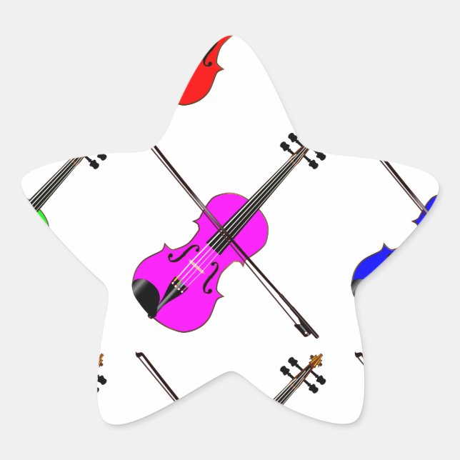 Fiddles Stern-Aufkleber (Vorderseite)