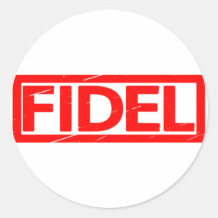 Fidel-Briefmarke Runder Aufkleber